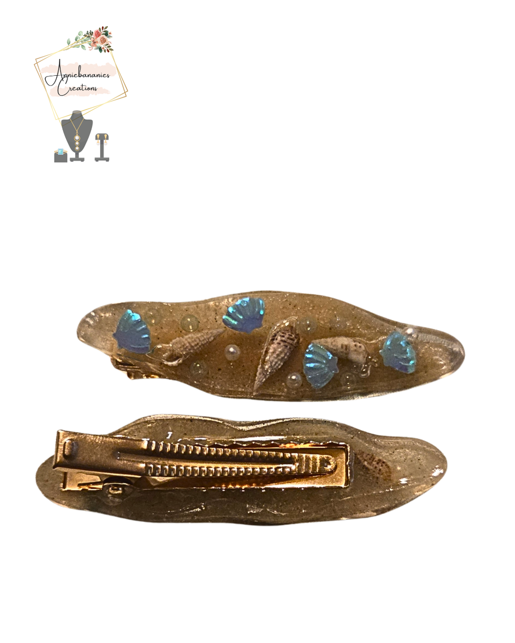 Sand & Shell Hair Clips