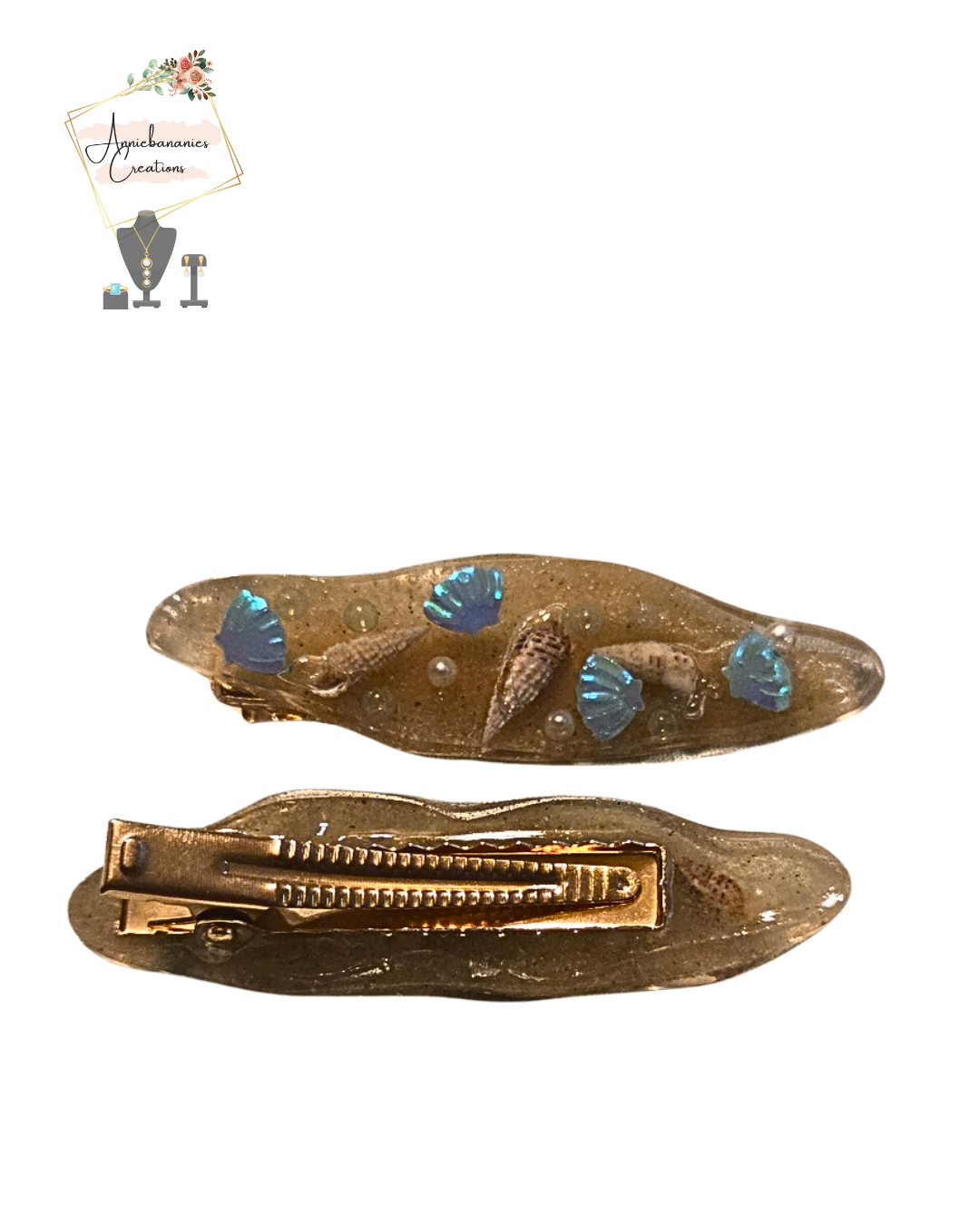 Sand & Shell Hair Clips