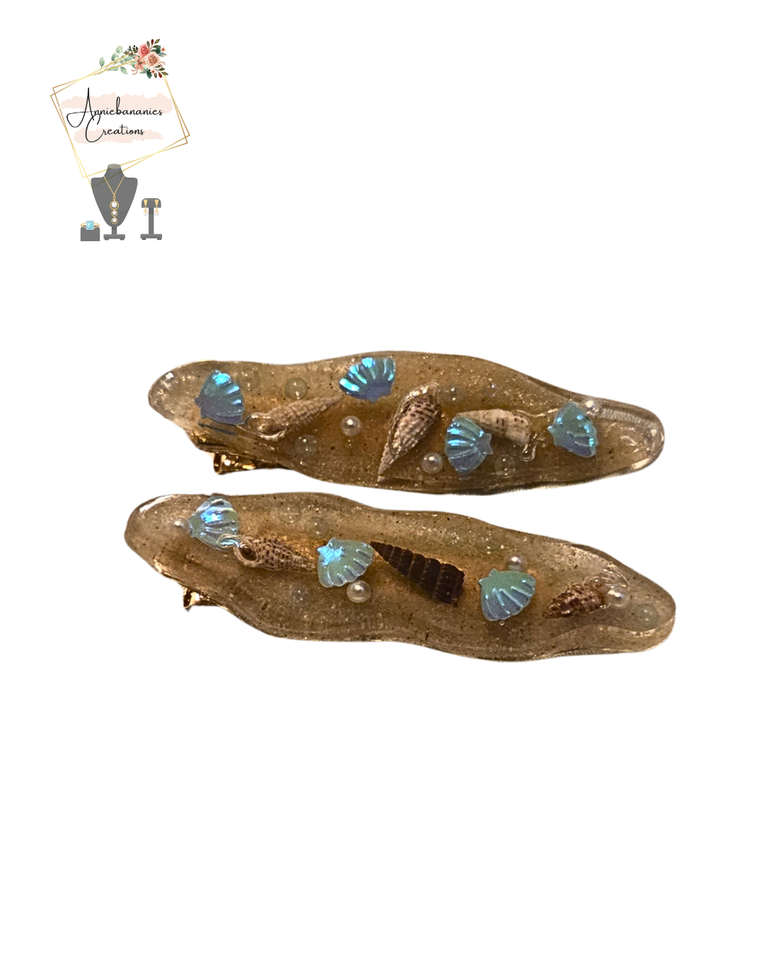 Sand & Shell Hair Clips