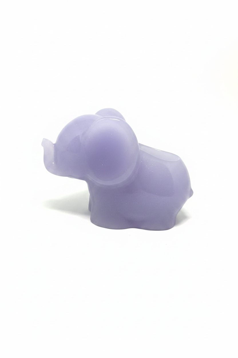 Lilac Elephant Trinket Jar